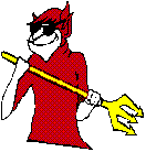 Devil with pitchfork